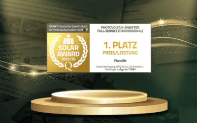 Platz 1 in Preis/Leistung: Darum ist Planville Ihr Top-Anbieter beim Solar-Award 2025/26